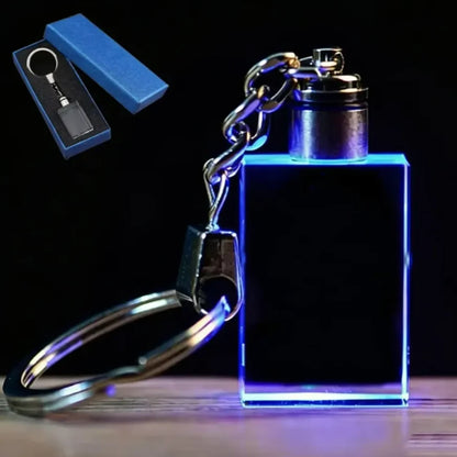 Personalized 3D Laser Etched  K9 Crystal Photo Keychain