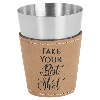 Light Brown Stainless Steel 2 oz. Shot Glass