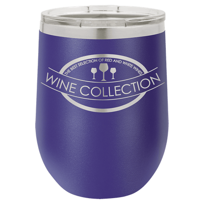 Purple Polar Camel 12 oz. Vacuum Insulated Stemless Wine Tumbler with Lid