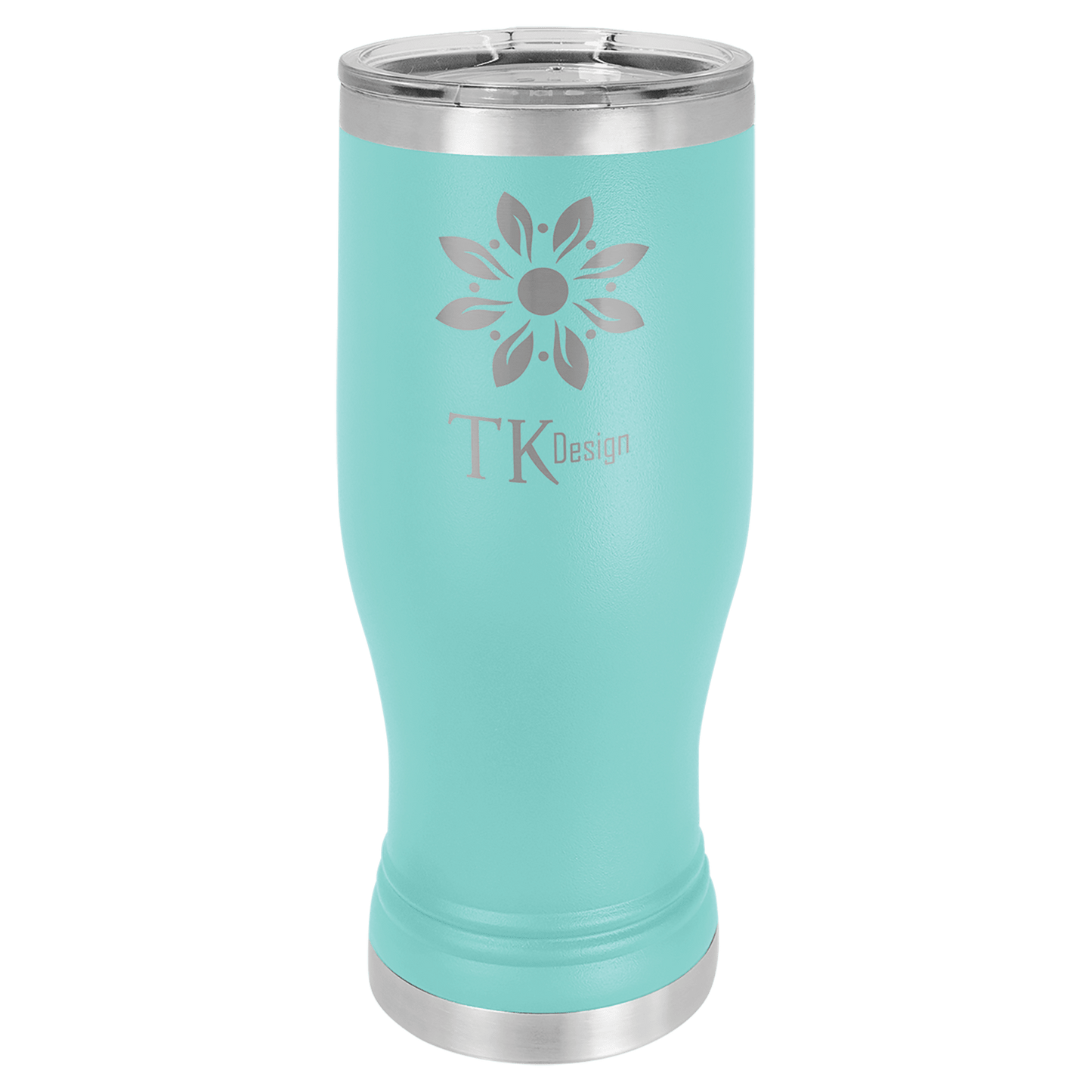 Teal Polar Camel 20 oz Pilsner with Clear Lid