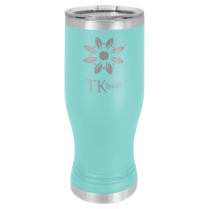 Teal Polar Camel 20 oz Pilsner with Clear Lid