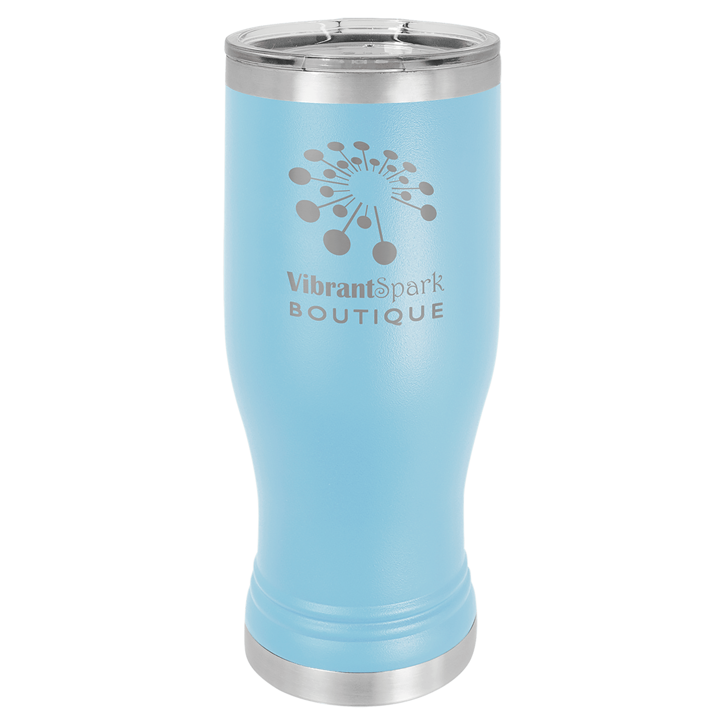 Light Blue Polar Camel 20 oz Pilsner with Clear Lid