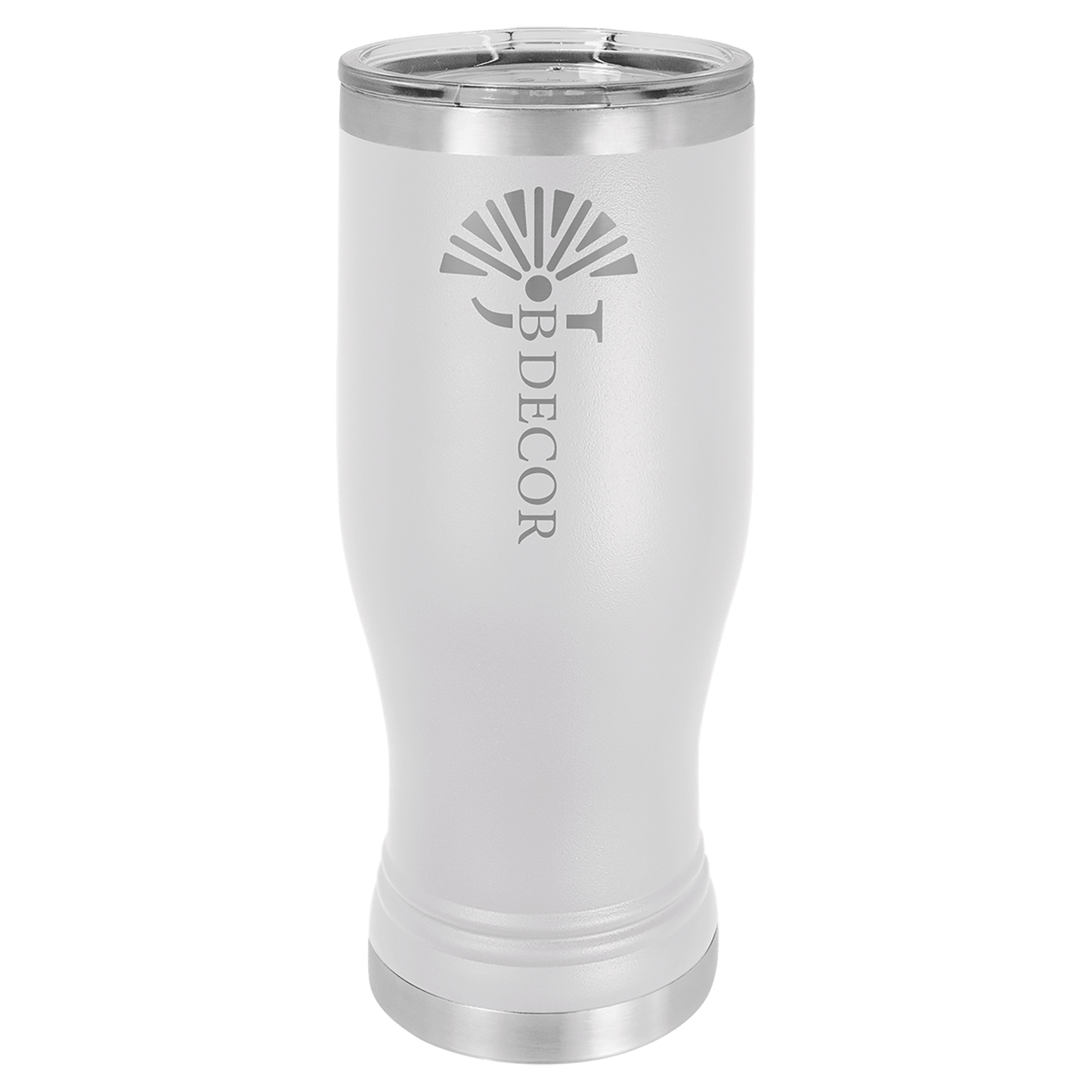 White Polar Camel 20 oz Pilsner with Clear Lid