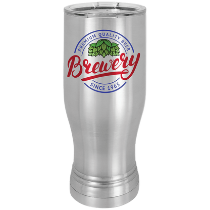 Stainless Steel Sublimatable 20 oz. Polar Camel Pilsner with Clear Lid
